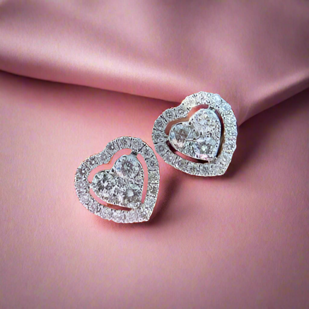 Hollow Double Heart Earrings