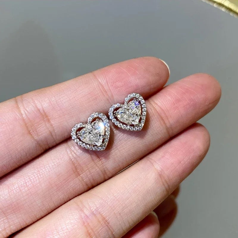 Chic Double Heart Earrings