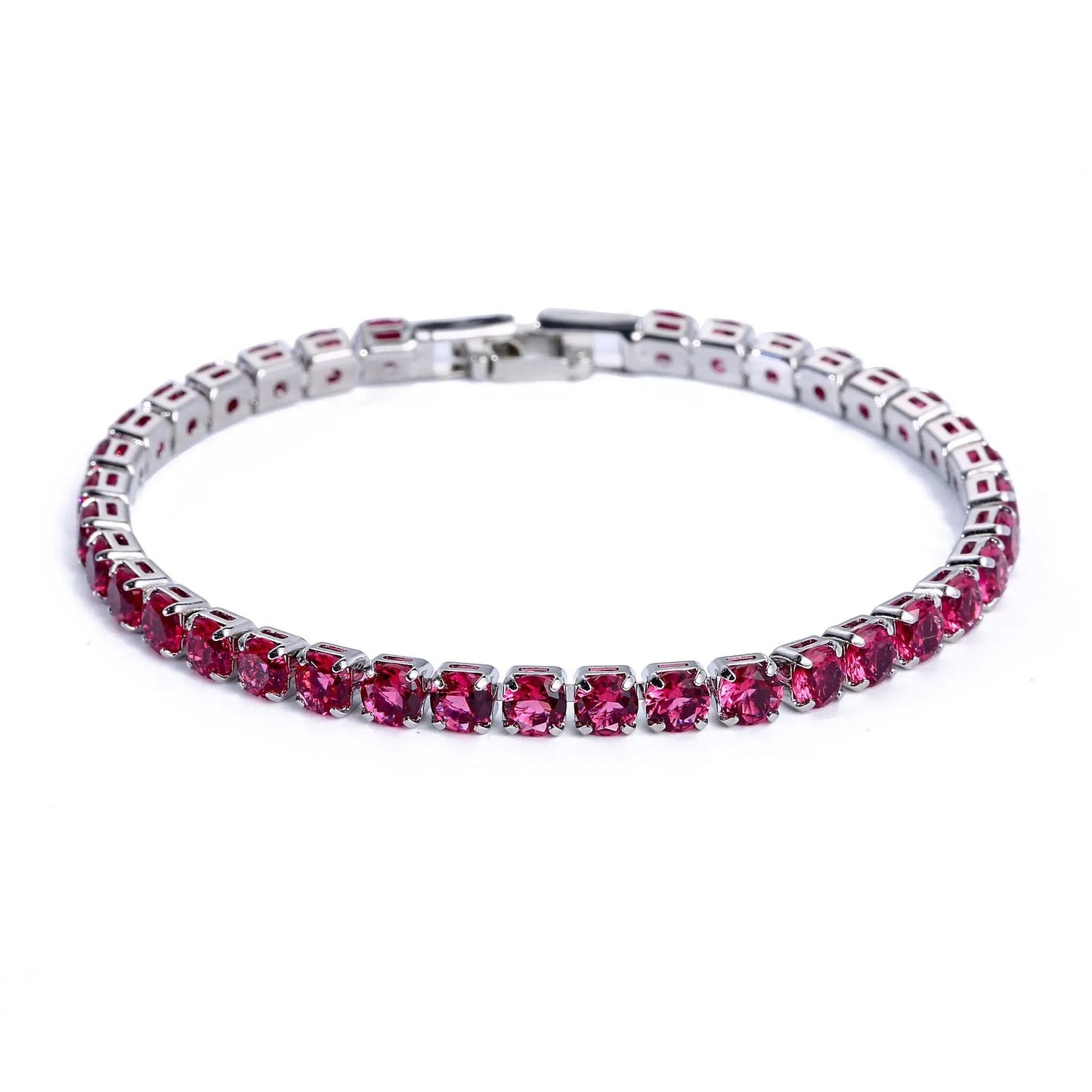 Deep Rose Tennis Bracelet