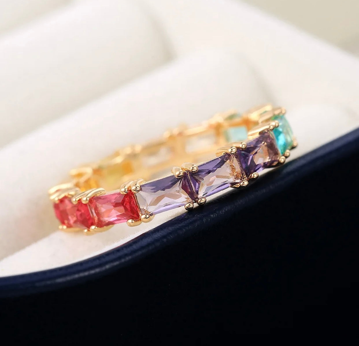 Gold Rainbow Band Ring