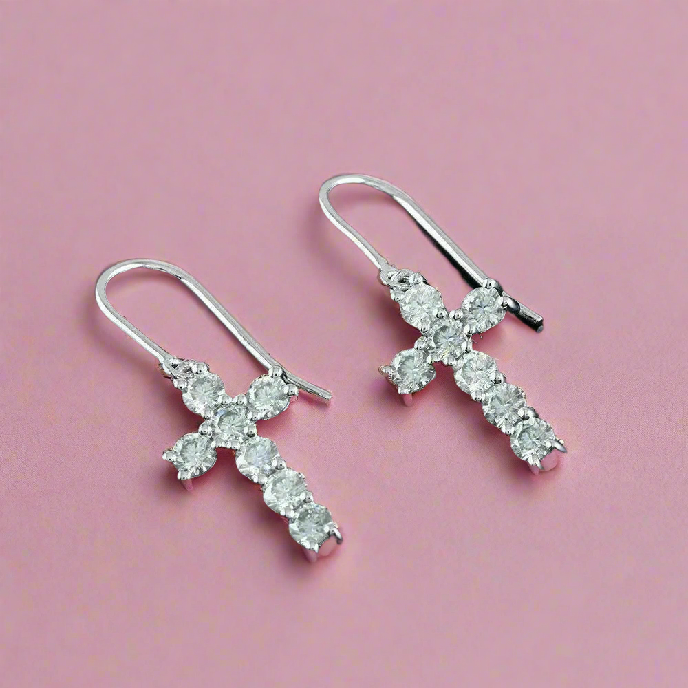 Mini Cross Earrings