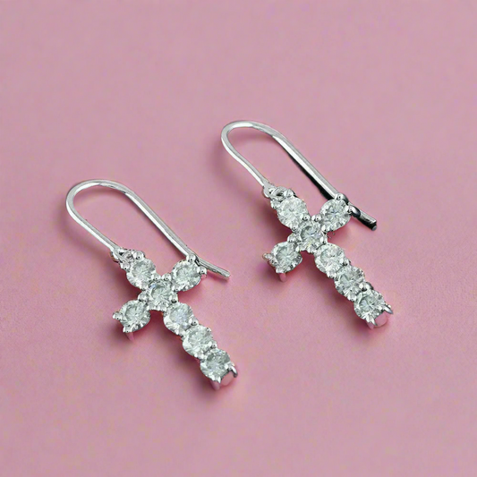 Mini Cross Earrings