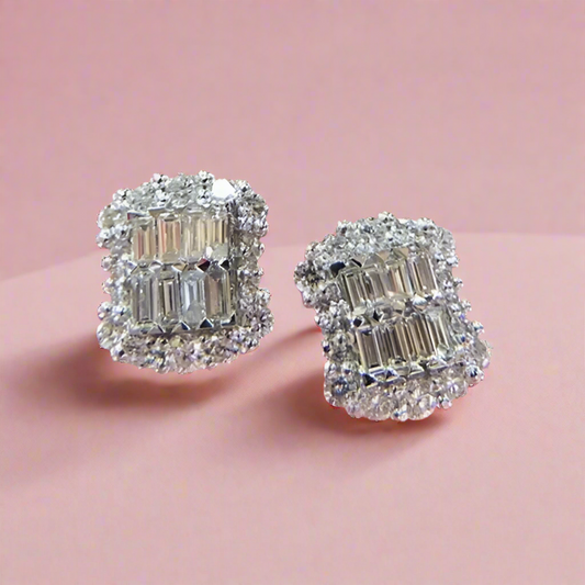 Geometric Square Earrings