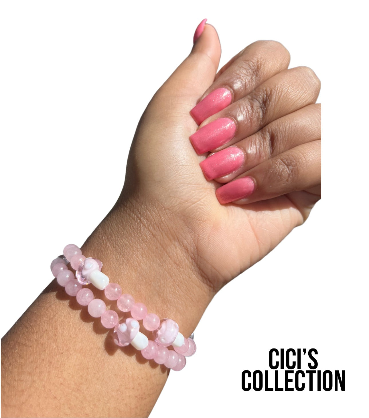 Pink Dream Mushroom Bracelet