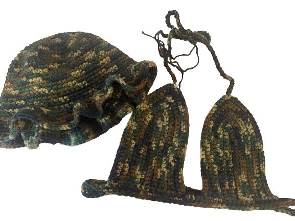 Camo Bucket Hat & Bralette