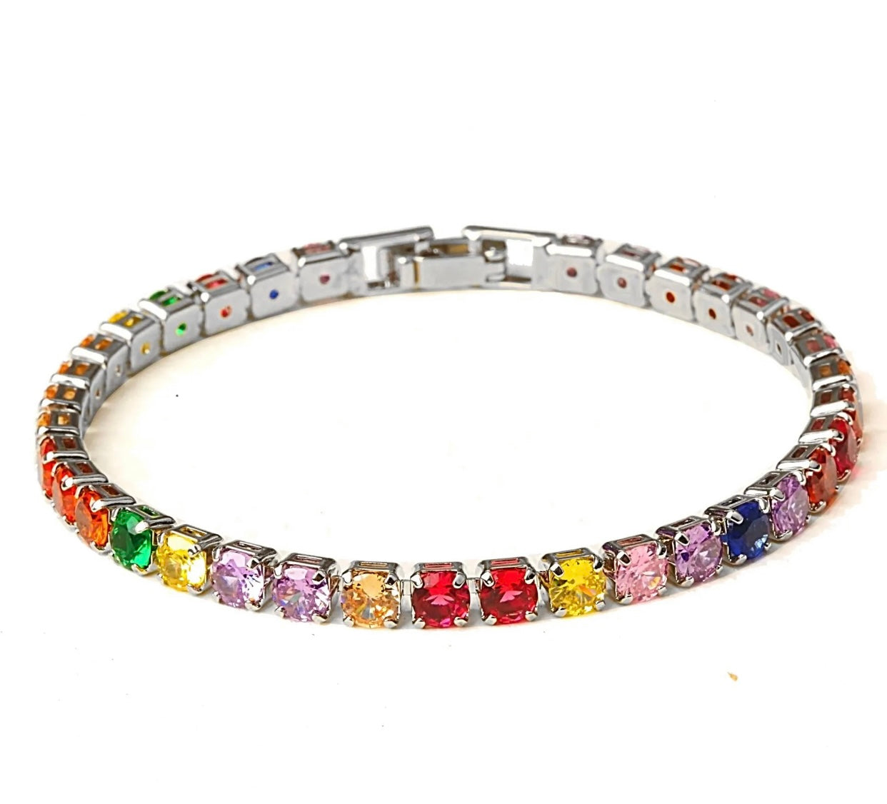 Rainbow Tennis Bracelet